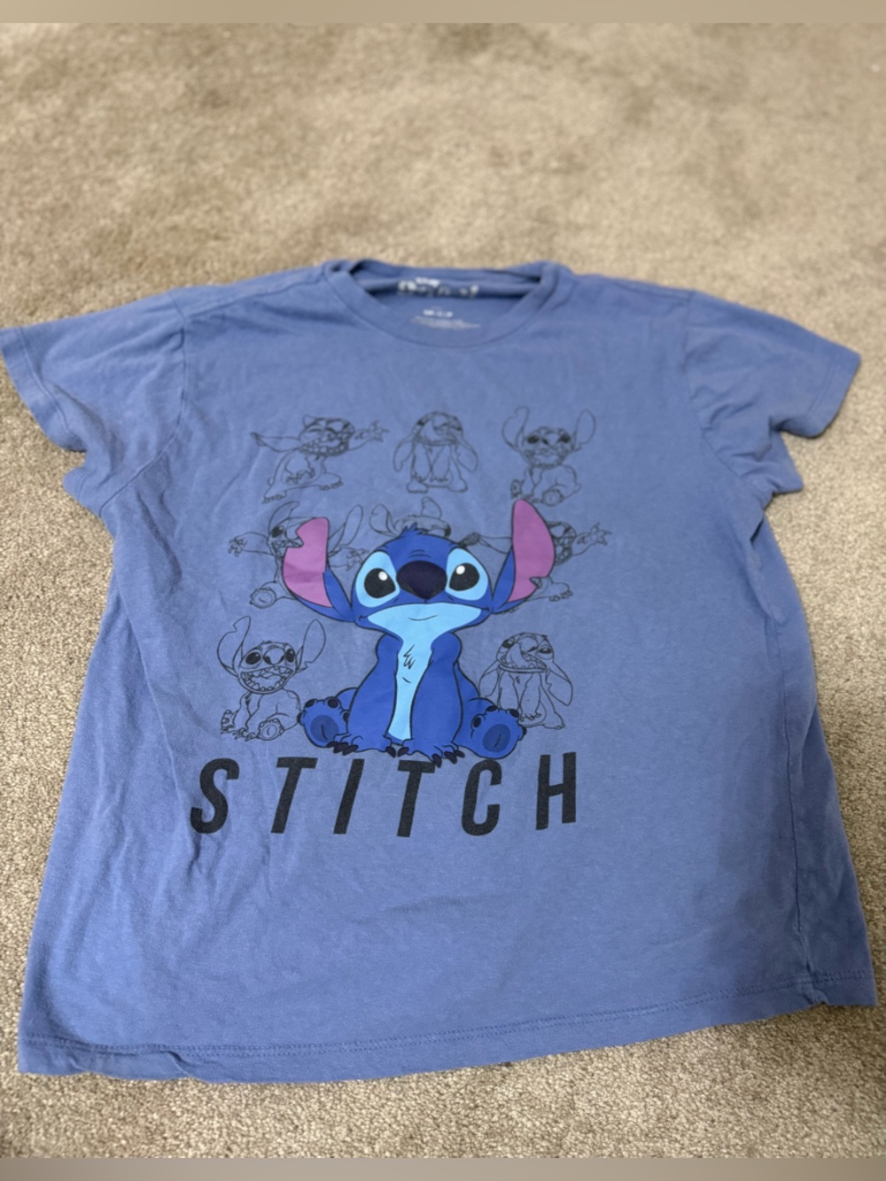 Disney Blue Stitch Graphic Short Sleeve Tee